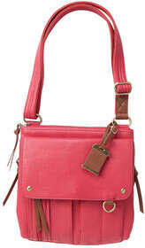 Bulldog Leather Cross Body Purse with Holster in Pink